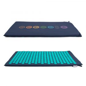 Acupressure Shakti Mat Cotton Lotus Blue - 7 Chakra Symbols