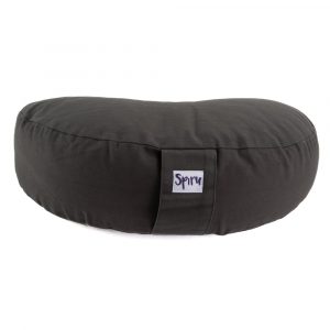 Meditation Cushion Anthracite Half Moon Cotton - 40 x 20 cm