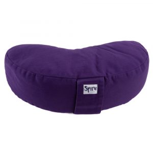 Meditation Cushion Purple Crescent Cotton - 40 x 20 cm