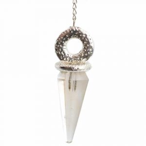 Pendulum Gemstone Rock Crystal Facet with Donut