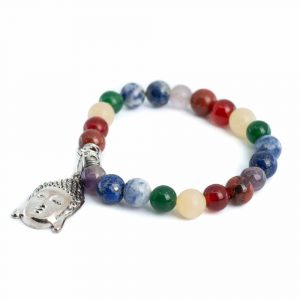 Gemstone Bracelet 7 Chakras with Buddha Charm - 8 mm