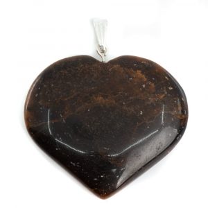 Gemstone Heart Pendant Tiger Eye (40 mm)