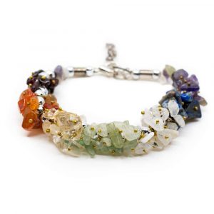 Gemstone Chip Bracelet 7 Chakra