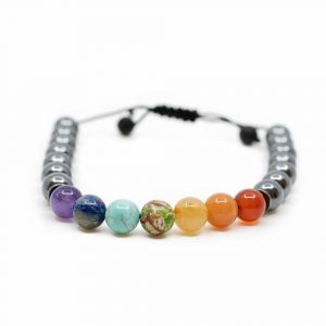 Gemstone Bracelet 7 Chakra and Hematite