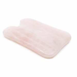 Gua Sha Scraper Rose Quartz Rectangle (75 mm)