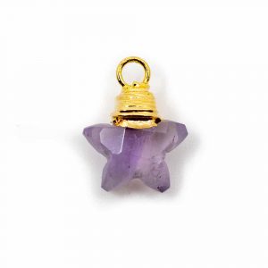 Birthstone Pendant Star February Amethyst 925 Silver (10 mm)