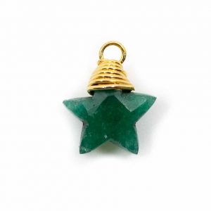 Birthstone Pendant Star May Emerald 925 Silver (10 mm)