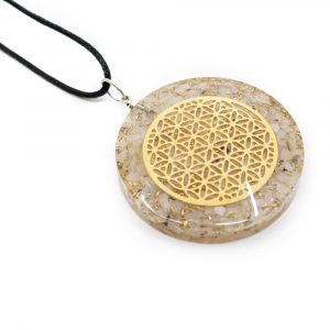 Orgon Pendant Flower of Life - Rainbow Moonstone