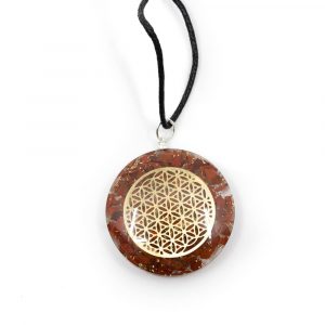 Orgon Pendant Flower of Life - Red Jasper