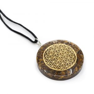 Orgon Pendant Flower of Life - Tiger Eye