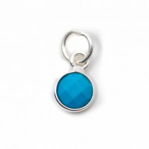 Birthstone Pendant December Turquoise 925 Silver (6 mm)