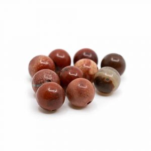 Gemstone Loose Beads Red Jasper - 10 pieces (8 mm)