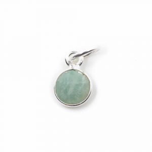 Birthstone Pendant March Aquamarine 925 Silver (6 mm)