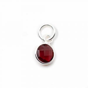 Birthstone Pendant January Garnet 925 Silver (6 mm)