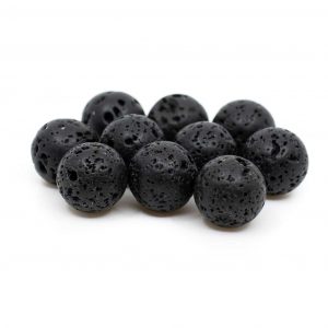 Gemstone Loose Beads Lava Stone - 10 pieces (8 mm)