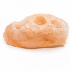 Salt Stone Tea Light Holder Orange (2,5 - 3kg) approx. 21 x 9 x 8 cm