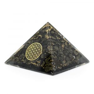 Orgonite Pyramid Pyrite - Flower of Life (70 mm)