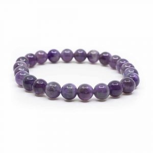 Gemstone Bracelet Amethyst (8 mm Beads)