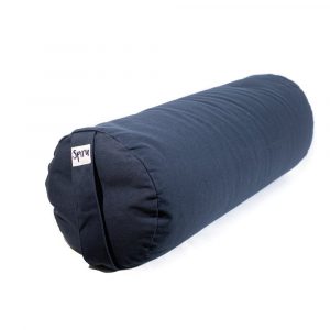 Yoga Bolster Blue Round Cotton - Plain - 59 x 21,5 cm