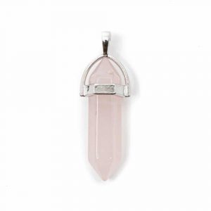 Double Terminated Pendant Rose Quartz