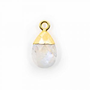 Gemstone Pendant Rainbow Moonstone Pear (10 mm)