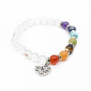 Gemstones Bracelet 7 Chakras and Rock Crystal