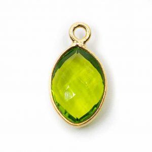 Birthstone Pendant Augustus Peridot 925 Silver & Gilt (12 mm)