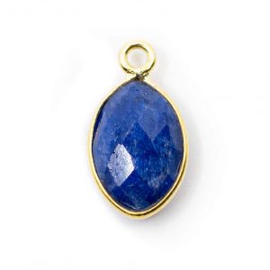 Birthstone Pendant September Sapphire 925 Silver & Gilded (12 mm)