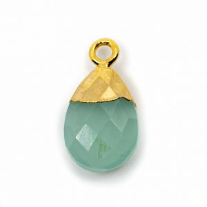 Gemstone Pendant Point Aqua Chalcedony (12 mm)