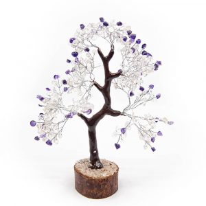 Gemstone Tree Amethyst and Rock Crystal (22 cm)