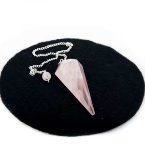 Pendulum Gemstone Rose Quartz Facet