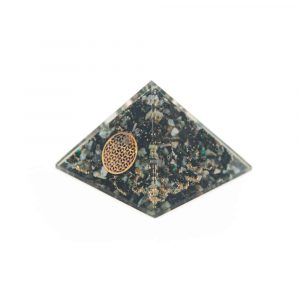 Orgone Pyramid Chrysocolla - Flower of Life (70 mm)