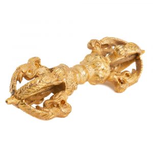 Dorje (Vajra) Bronze - Gold Colored - 11 cm