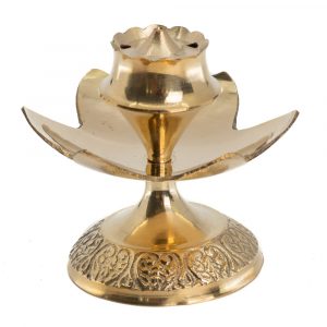 Incense Burner Brass Flower