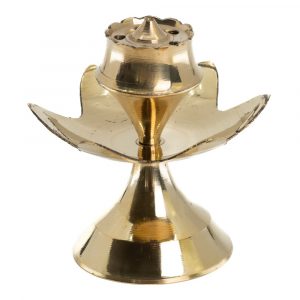 Incense Burner Brass Flower Simple