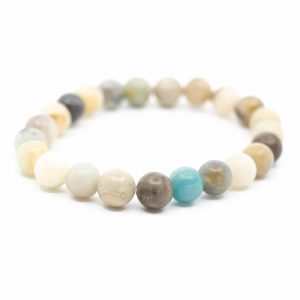 Gemstone Bracelet Amazonite Mala Elastic