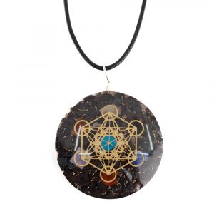 Orgonite Pendant Metatron Chakra Hematite