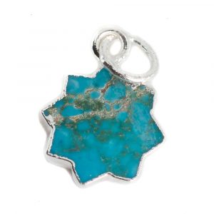 Gemstone Pendant Turquoise Sun - 12 mm