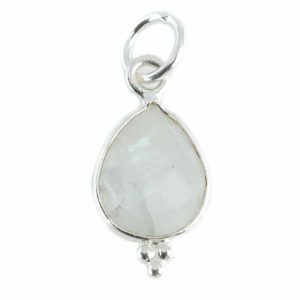 Birthstone Pendant June Moonstone 925 Silver - 10 mm