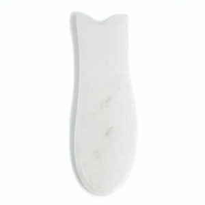 Gua Sha Scraper White Jade Fish - 95 mm