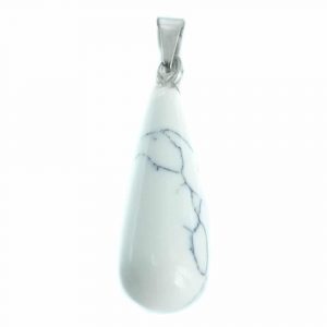 Gemstone Pendant Howlite Drop