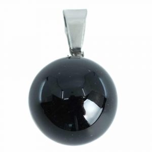 Gemstone Pendant Obsidian Sphere