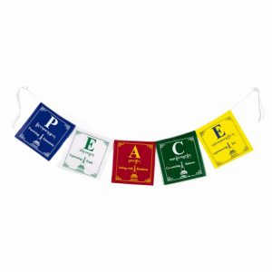 Prayer Flags Tibetan Cotton 'Peace' - 100 cm