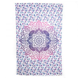 Tapestry Mandala Cotton Pink/Blue Authentic (240 x 210 cm)