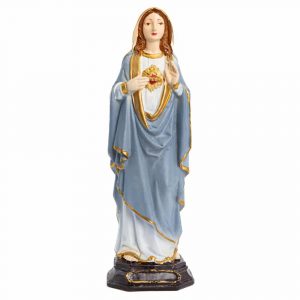 Statue of Mother Mary Sacred Heart - Hand Painted (27cm)