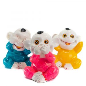 Statues Monkeys Set of 3 - Hear-See-Speak No Evil (14 cm)