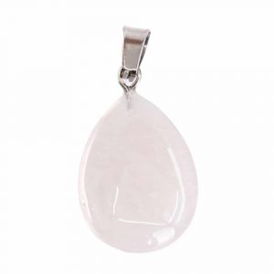 Drop-Shaped Gemstone Pendant Rose Quartz (20 mm)