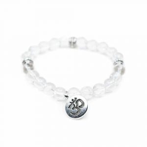 Gemstone Bracelet Rock Crystal with OHM