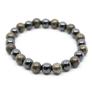 Gemstone Bracelet Pyrite and Hematite