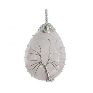 Gemstone Pendant Tree of Life Rose Quartz (4 cm)